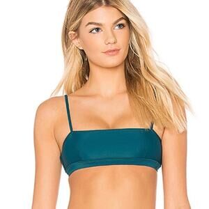 NWT Suboo Matte Square Bikini Top Teal Size 4